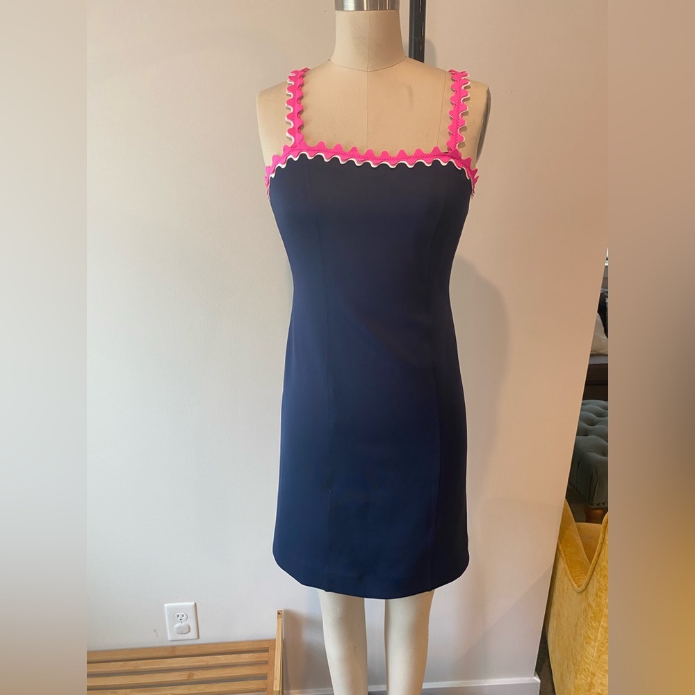 NEW LILLY PULITZER Navy and pink dress